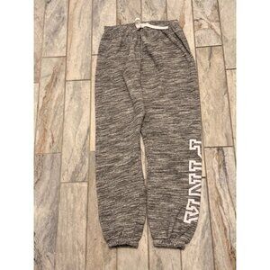 NEW PINK Victoria's Secret women's XS gray/black/white fleece lined joggers